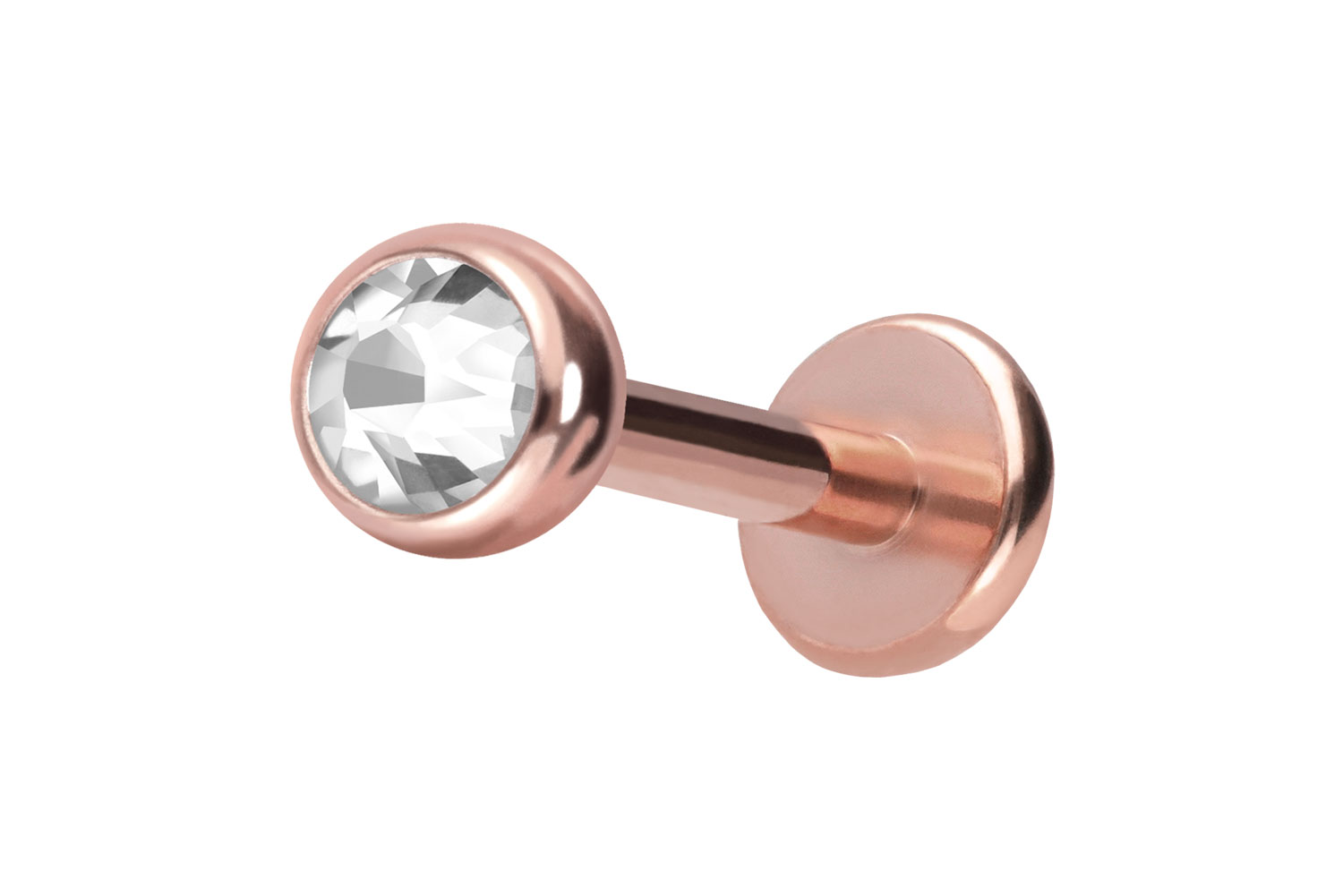 Chirurgenstahl Labret Piercing KRISTALL